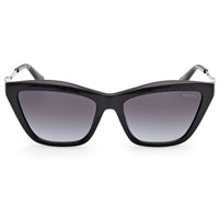 Guess Women's Sunglasses - Shiny Black Plastic Cat Eye Full Rim Frame | GU00199 5601B ,