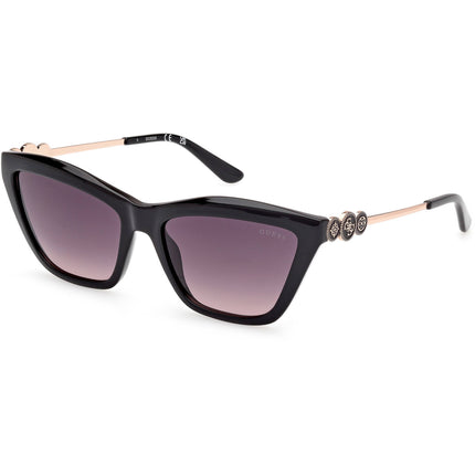 Guess Women's Sunglasses - Black/Other Plastic Cat Eye Full Rim Frame | GU00199 5605B ,