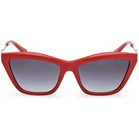 Guess Women's Sunglasses - Shiny Red Plastic Cat Eye Full Rim Frame | GU00199 5666B ,
