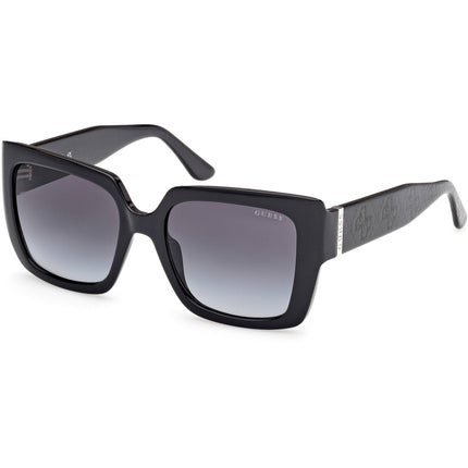 Guess Women's Sunglasses - Shiny Black Injected Plastic Butterfly | GU00200 5301B ,