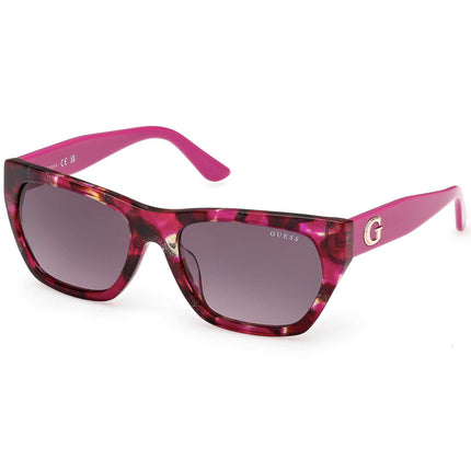 Guess Women's Sunglasses - Shiny Lilac Plastic Cat Eye Shape Frame | GU00203 H 5678F ,