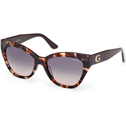 Guess Women's Sunglasses - Dark Havana Acetate Cat Eye Full Rim Frame | GU00204 5552B ,