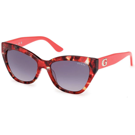 Guess Women's Sunglasses - Red Havana Acetate Cat Eye Full Rim Frame | GU00204 5554B ,