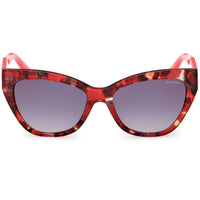 Guess Women's Sunglasses - Red Havana Acetate Cat Eye Full Rim Frame | GU00204 5554B ,