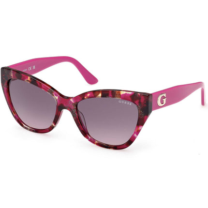 Guess Women's Sunglasses - Shiny Lilac Acetate Cat Eye Full Rim Frame | GU00204 5578F ,