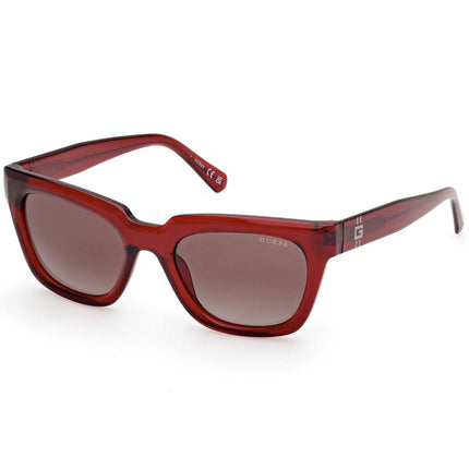 Guess Men's Sunglasses - Shiny Red Acetate Cat Eye Full Rim Frame | GU00206 5366F ,