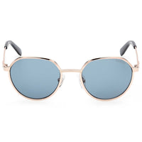 Guess Men's Sunglasses - Gold Metal Oval Full Rim Frame Blue Lens | GU00207 5132V ,