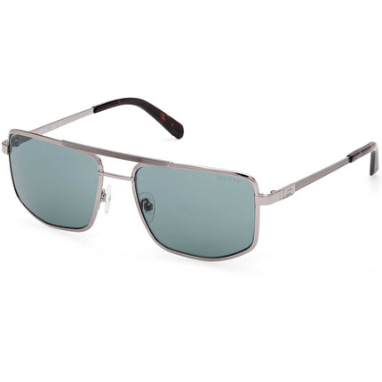 Guess Men's Sunglasses - Shiny Gunmetal Metal Navigator Full Rim Frame | GU00208 5708V ,