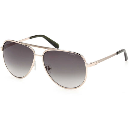 Guess Men's Sunglasses - Gold Metal Aviator Frame Gradient Green Lens | GU00209 6132P ,