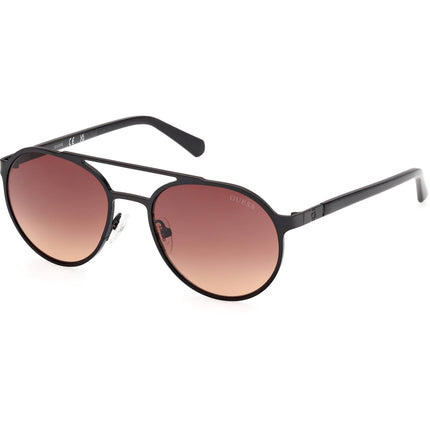 Guess Men's Sunglasses - Matte Black Metal Oval Shape Full Rim Frame | GU00211 5202F ,