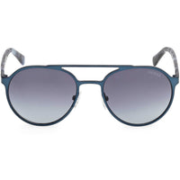 Guess Men's Sunglasses - Matte Blue Metal Oval Shape Full Rim Frame | GU00211 5291W ,
