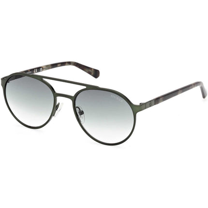 Guess Men's Sunglasses - Matte Dark Green Metal Oval Full Rim Frame | GU00211 5297P ,
