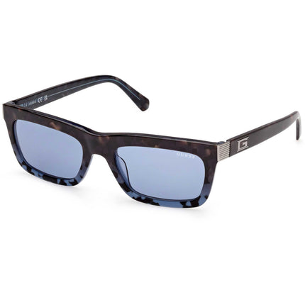 Guess Men's Sunglasses - Blue/Other Plastic Rectangular Full Rim Frame | GU00212 5592V ,