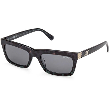 Guess Men's Sunglasses - Dark Green/Other Plastic Rectangular Full Rim | GU00212 5598V ,