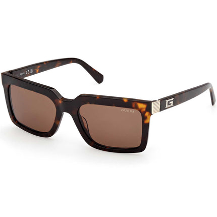 Guess Men's Sunglasses - Dark Havana Acetate Rectangular Shape Frame | GU00213 5552E ,