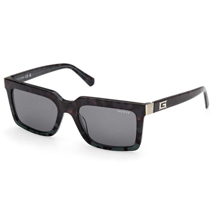 Guess Men's Sunglasses - Dark Green/Other Acetate Rectangular Full Rim | GU00213 5598V ,