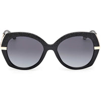 Guess Women's Sunglasses - Shiny Black Injected Plastic Butterfly | GU00215 5501B ,