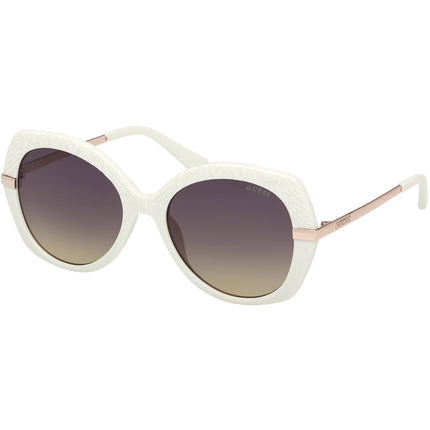 Guess Women's Sunglasses - White Injected Plastic Butterfly Full Rim | GU00215 5521B ,