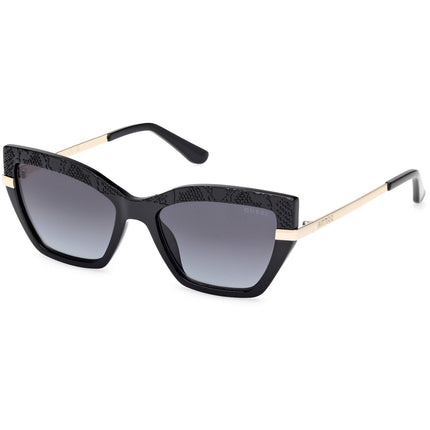 Guess Women's Sunglasses - Shiny Black Injected Plastic Cat Eye Frame | GU00216 5301B ,