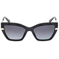 Guess Women's Sunglasses - Shiny Black Injected Plastic Cat Eye Frame | GU00216 5301B ,