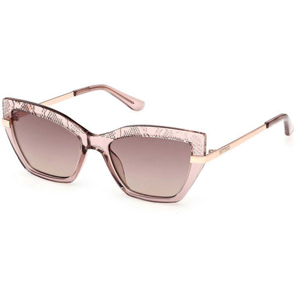 Guess Women's Sunglasses - Shiny Beige Injected Plastic Cat Eye Frame | GU00216 5357F ,