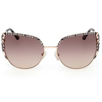 Guess Women's Sunglasses - Shiny Rose Gold Metal Cat Eye Shape Frame | GU00217 5928F ,