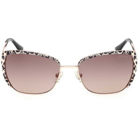 Guess Women's Sunglasses - Shiny Rose Gold Metal Butterfly Shape Frame | GU00218 5728F ,