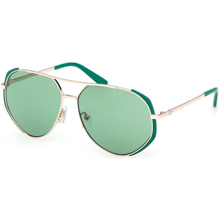 Guess Women's Sunglasses - Matte Dark Green Metal Aviator Shape Frame | GU00219 5997N ,
