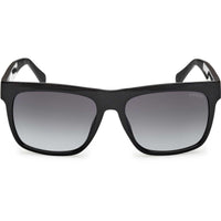 Guess Men's Sunglasses - Shiny Black Plastic Rectangular Shape Frame | GU00222 5701B ,