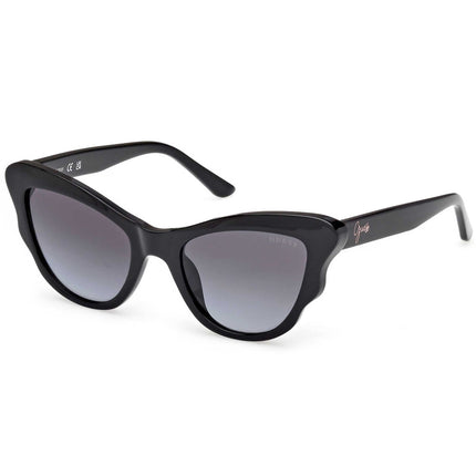 Guess Girl's Sunglasses - Shiny Black Acetate Butterfly Full Rim Frame | GU00228 4701B ,
