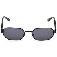 Guess Unisex Sunglasses - Shiny Black Metal Geometric Full Rim Frame | GU00231 5301A ,