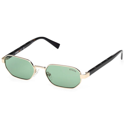 Guess Unisex Sunglasses - Gold Metal Geometric Shape Full Rim Frame | GU00231 5332N ,