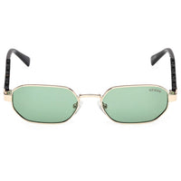 Guess Unisex Sunglasses - Gold Metal Geometric Shape Full Rim Frame | GU00231 5332N ,