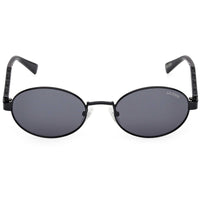 Guess Unisex Sunglasses - Shiny Black Metal Oval Shape Full Rim Frame | GU00232 5401A ,