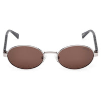 Guess Unisex Sunglasses - Shiny Gunmetal Metal Oval Full Rim Frame | GU00232 5408E ,
