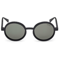 Guess Unisex Sunglasses - Matte Black Acetate Round Full Rim Frame | GU00234 5002N ,