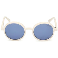 Guess Unisex Sunglasses - White Acetate Round Shape Full Rim Frame | GU00234 5021V ,