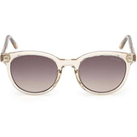 Guess Unisex Sunglasses - Shiny Beige Acetate Oval Full Rim Frame | GU00235 4657F ,