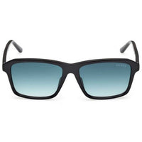Guess Unisex Sunglasses - Shiny Black Acetate Rectangular Shape Frame | GU00236 5101W ,