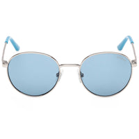 Guess Unisex Sunglasses - Shiny Light Nickeltin Metal Round Full Rim | GU00237 4810V ,