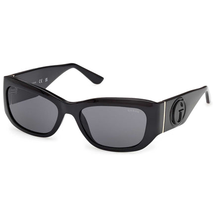 Guess Women's Sunglasses - Shiny Black Injected Plastic Rectangular | GU00253 5601A ,