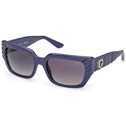Guess Women's Sunglasses - Shiny Blue Injected Plastic Cat Eye Frame | GU00254 5590B ,