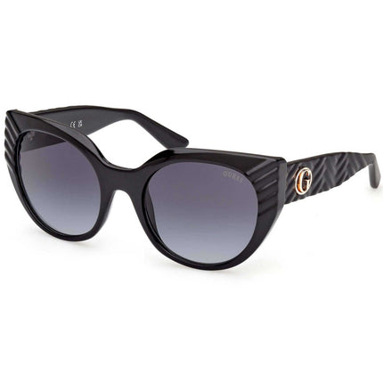 Guess Women's Sunglasses - Shiny Black Injected Plastic Cat Eye Frame | GU00255 5301B ,