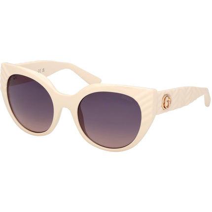 Guess Women's Sunglasses - Ivory Injected Plastic Cat Eye Shape Frame | GU00255 5325Z ,