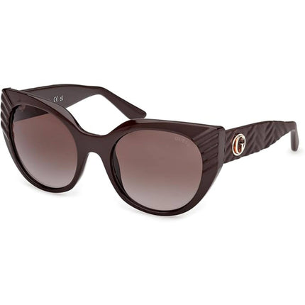 Guess Women's Sunglasses - Shiny Dark Brown Injected Plastic Cat Eye | GU00255 5348F ,