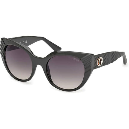 Guess Women's Sunglasses - Shiny Dark Green Injected Plastic Cat Eye | GU00255 5396P ,