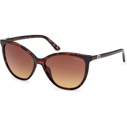 Guess Women's Sunglasses - Dark Havana Injected Plastic Cat Eye Frame | GU00256 5852F ,