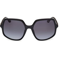 Guess Women's Sunglasses - Shiny Black Plastic Square Full Rim Frame | GU00257 5701B ,