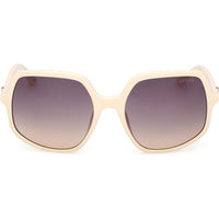 Guess Women's Sunglasses - Ivory Plastic Square Shape Full Rim Frame | GU00257 5725B ,
