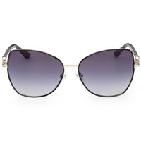 Guess Women's Sunglasses - Shiny Black Metal Butterfly Full Rim Frame | GU00259 5901B ,
